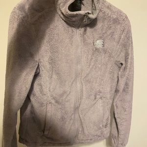 NORTHFACE grey zip up jacket size small
